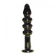 Black Beaded Glass Dildo Sex Toy