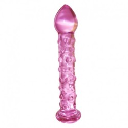 Dotted Purple Glass Dildo