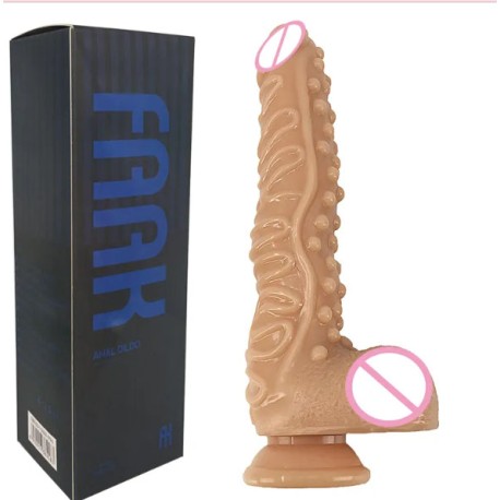 Flexible Dotted Dildo With Vibrator